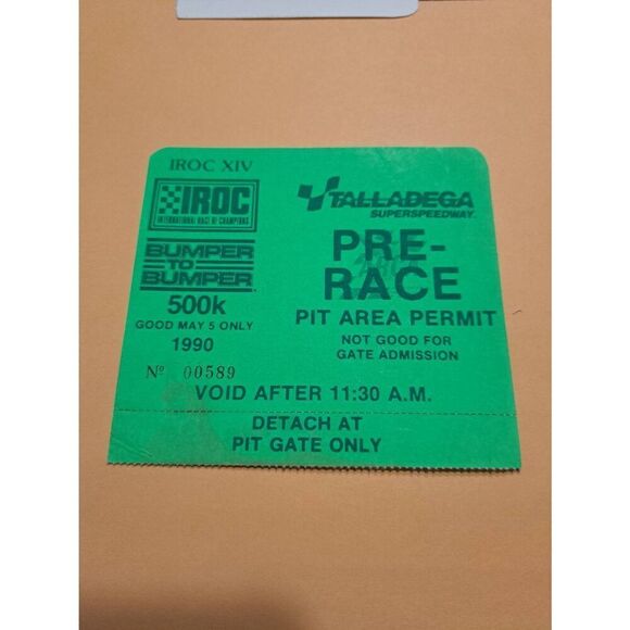 1990 IROC XIV Talladega Tickets Lot x4 Pit Hospitality Village NASCAR May 5 - Picture 3 of 10